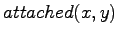 $attached(x,y)$